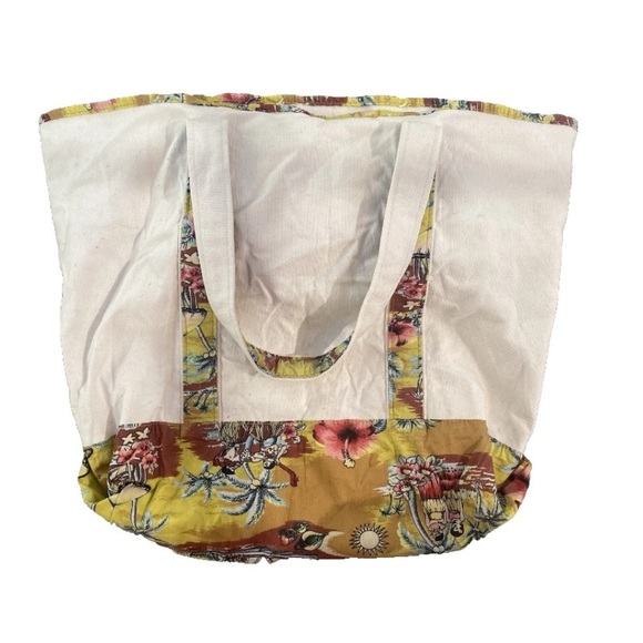 Old navy palm tree shoulder canvas tote bag multicolor y2k - Picture 3 of 8